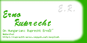 erno ruprecht business card